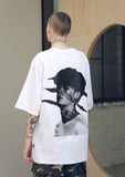 メスノウン(MASSNOUN) SCRATCH OVERSIZED T-SHIRTS MSNTS002 (WHITE)