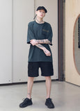 メスノウン(MASSNOUN)SL LOGO POCKET OVERSIZED T-SHIRTS MSNTS003 (GRAY)