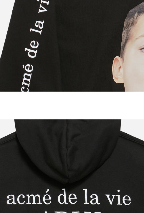 アクメドラビ(acme' de la vie) ADLV BABY FACE HOODIE BLACK CANDY