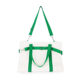 ドルム (DoLM) Strap Canvas White/Green Messenger Bag