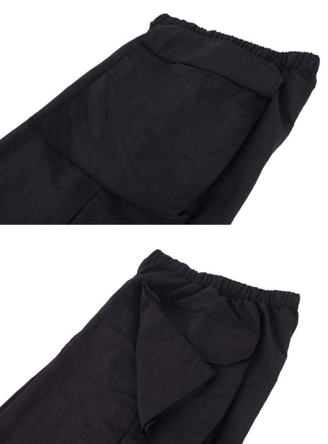 ドルム (DoLM)Nylon Big Pocket Wide Pants