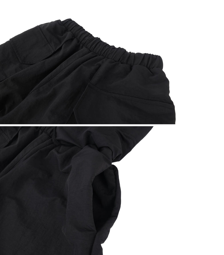 ドルム (DoLM)Nylon Big Pocket Wide Pants
