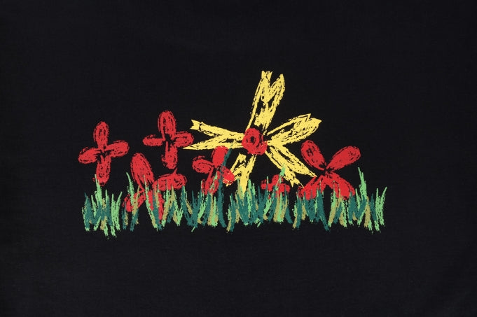 ドルム (Do'LM) Crapas Flowers T-Shirts Black