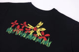ドルム (Do'LM) Crapas Flowers T-Shirts Black