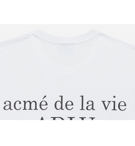 アクメドラビ(acme' de la vie) ADLV BABY FACE SHORT SLEEVE T-SHIRT WHITE RED HAT