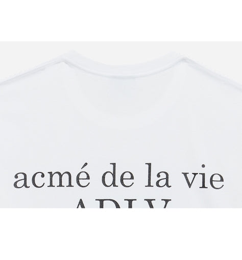 アクメドラビ(acme' de la vie) ADLV BABY FACE SHORT SLEEVE T-SHIRT WHITE MAGNIFIER