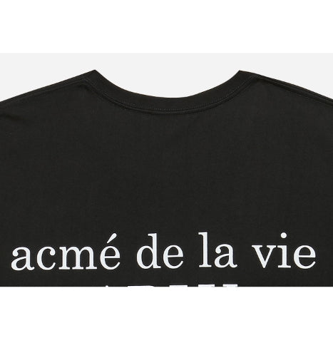 アクメドラビ(acme' de la vie) ADLV BABY FACE SHORT SLEEVE T-SHIRT BLACK YELLOW T-SHIRT