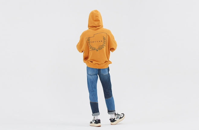 ロマンティッククラウン(ROMANTIC CROWN) 21C BOYS RMTCRW LOGO HOOD_YELLOW