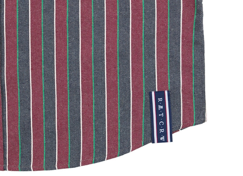 ロマンティッククラウン(ROMANTIC CROWN) 90S STRIPED SHIRT_BURGUNDY