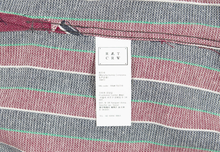 ロマンティッククラウン(ROMANTIC CROWN) 90S STRIPED SHIRT_BURGUNDY