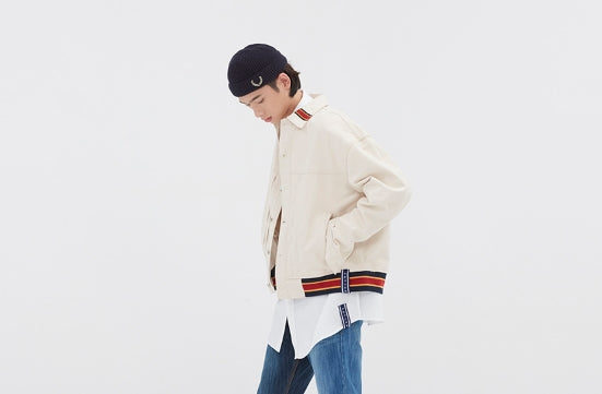 ロマンティッククラウン(ROMANTIC CROWN) JACQUARD TRUCKER JACKET_OATMEAL