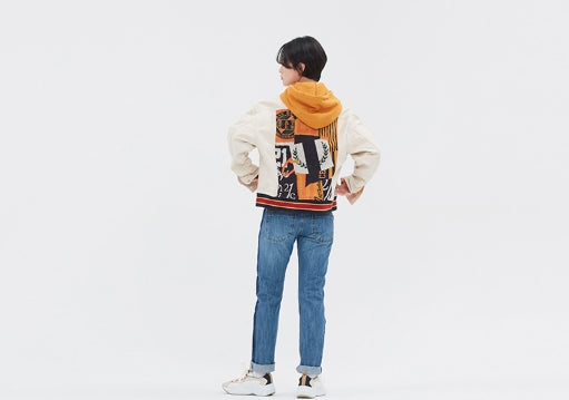 ロマンティッククラウン(ROMANTIC CROWN) JACQUARD TRUCKER JACKET_OATMEAL
