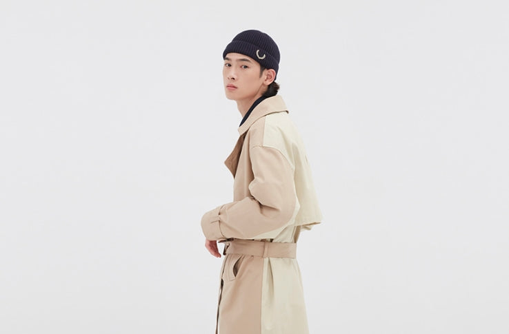 ロマンティッククラウン(ROMANTIC CROWN) WIDE LAPEL TRENCH COAT_BEIGE