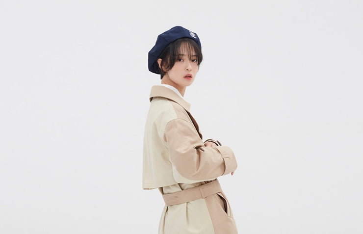 ロマンティッククラウン(ROMANTIC CROWN) WIDE LAPEL TRENCH COAT_BEIGE
