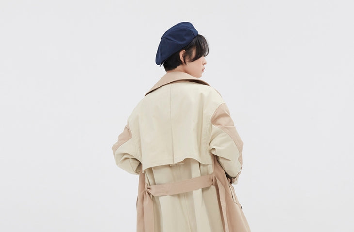 ロマンティッククラウン(ROMANTIC CROWN) WIDE LAPEL TRENCH COAT_BEIGE