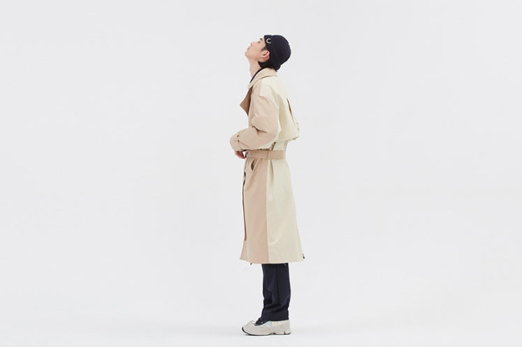 ロマンティッククラウン(ROMANTIC CROWN) WIDE LAPEL TRENCH COAT_BEIGE