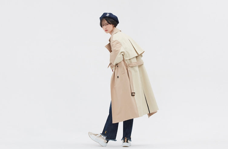 ロマンティッククラウン(ROMANTIC CROWN) WIDE LAPEL TRENCH COAT_BEIGE