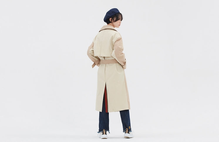 ロマンティッククラウン(ROMANTIC CROWN) WIDE LAPEL TRENCH COAT_BEIGE