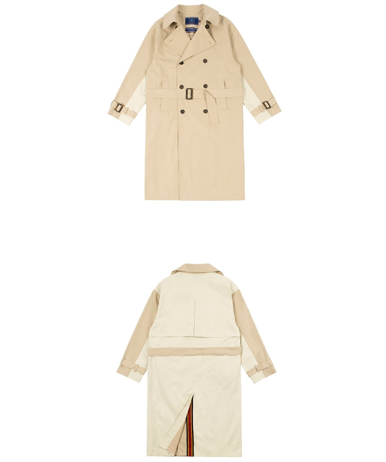 ロマンティッククラウン(ROMANTIC CROWN) WIDE LAPEL TRENCH COAT_BEIGE