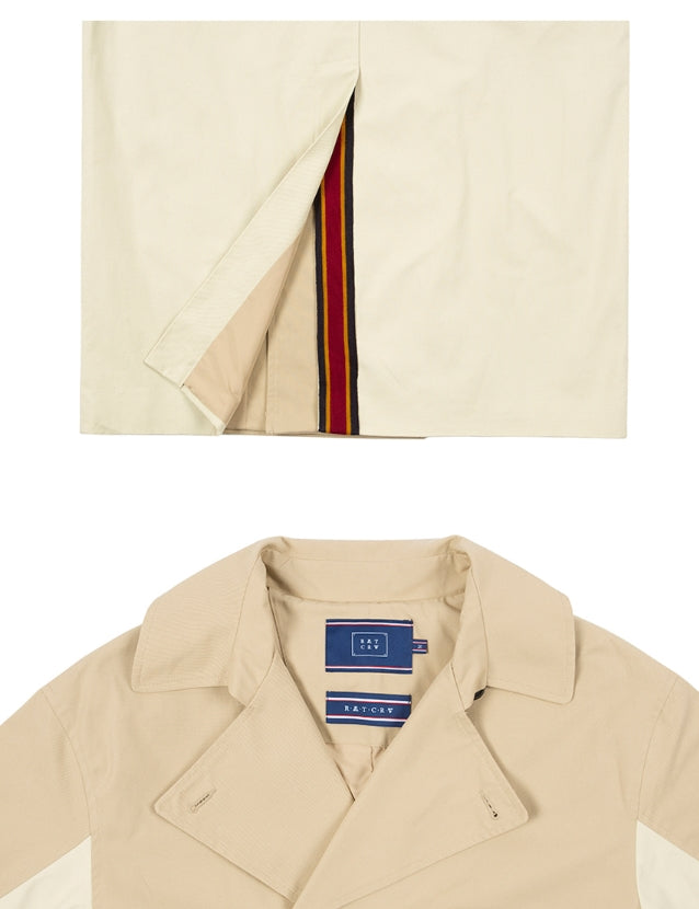 ロマンティッククラウン(ROMANTIC CROWN) WIDE LAPEL TRENCH COAT_BEIGE