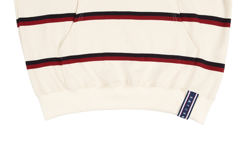 ロマンティッククラウン(ROMANTIC CROWN)  21C BOYS STRIPE HOOD_OATMEAL