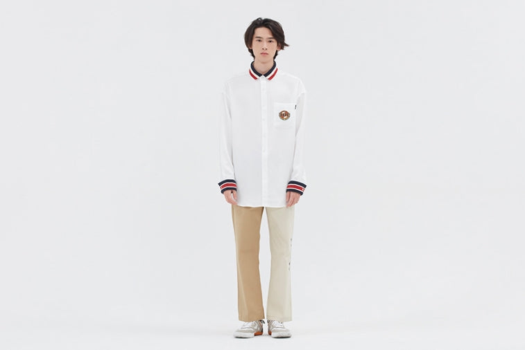 ロマンティッククラウン(ROMANTIC CROWN) 21C BOYS COLLAR SHIRT_WHITE