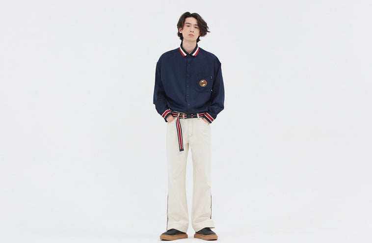 ロマンティッククラウン(ROMANTIC CROWN)   21C BOYS COLLAR SHIRT_NAVY