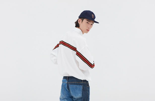 ロマンティッククラウン(ROMANTIC CROWN)  BACK LINE OVER FIT SHIRT_WHITE