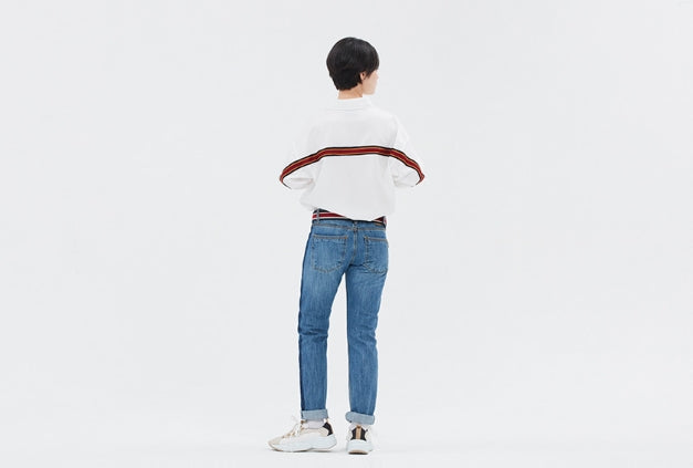 ロマンティッククラウン(ROMANTIC CROWN)  BACK LINE OVER FIT SHIRT_WHITE