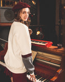 ダブルユーブイプロジェクト(WV PROJECT)  RETPOP SWEATSHIRT Ivory MJMT7050