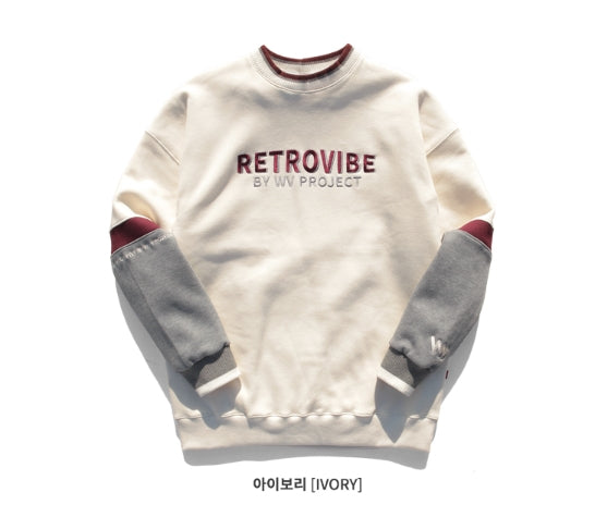ダブルユーブイプロジェクト(WV PROJECT)  RETPOP SWEATSHIRT Ivory MJMT7050