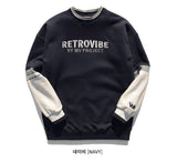 ダブルユーブイプロジェクト(WV PROJECT)  RETPOP SWEATSHIRT Navy MJMT7050