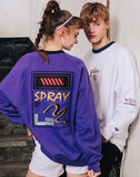 ダブルユーブイプロジェクト(WV PROJECT)SCRIBBLE SWEATSHIRT YRMT7205 (VIOLET)