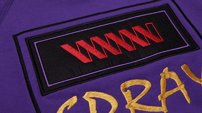 ダブルユーブイプロジェクト(WV PROJECT)SCRIBBLE SWEATSHIRT YRMT7205 (VIOLET)