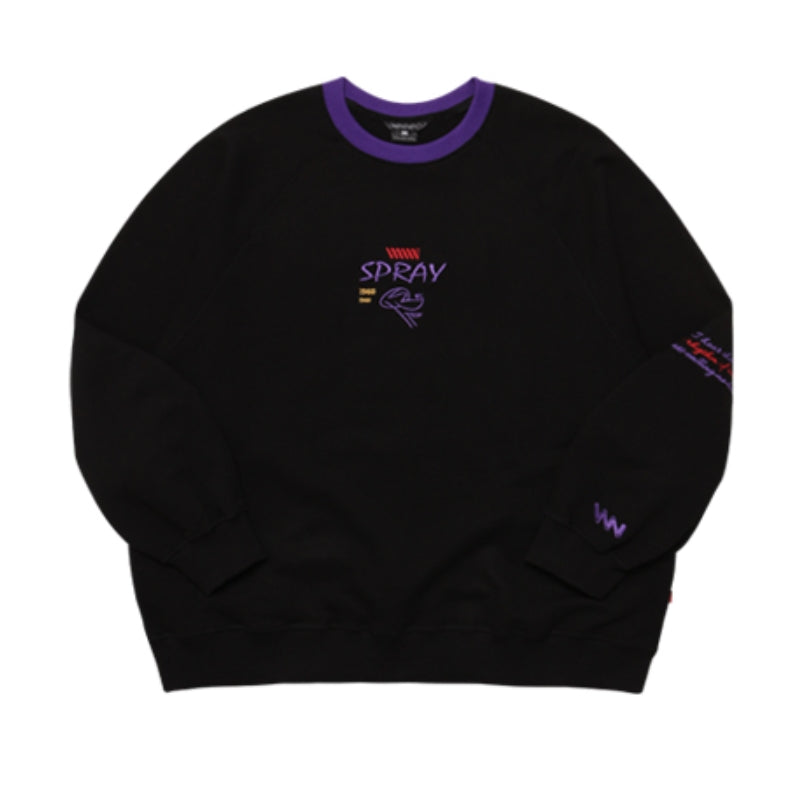 ダブルユーブイプロジェクト(WV PROJECT)SCRIBBLE SWEATSHIRT YRMT7205 (BLACK)