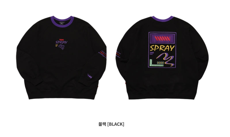 ダブルユーブイプロジェクト(WV PROJECT)SCRIBBLE SWEATSHIRT YRMT7205 (BLACK)