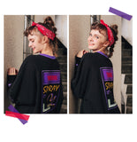 ダブルユーブイプロジェクト(WV PROJECT)SCRIBBLE SWEATSHIRT YRMT7205 (BLACK)