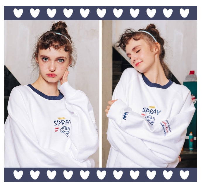 ダブルユーブイプロジェクト(WV PROJECT)SCRIBBLE SWEATSHIRT YRMT7205 (WHITE)