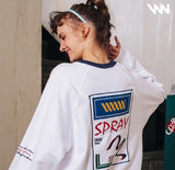 ダブルユーブイプロジェクト(WV PROJECT)SCRIBBLE SWEATSHIRT YRMT7205 (WHITE)