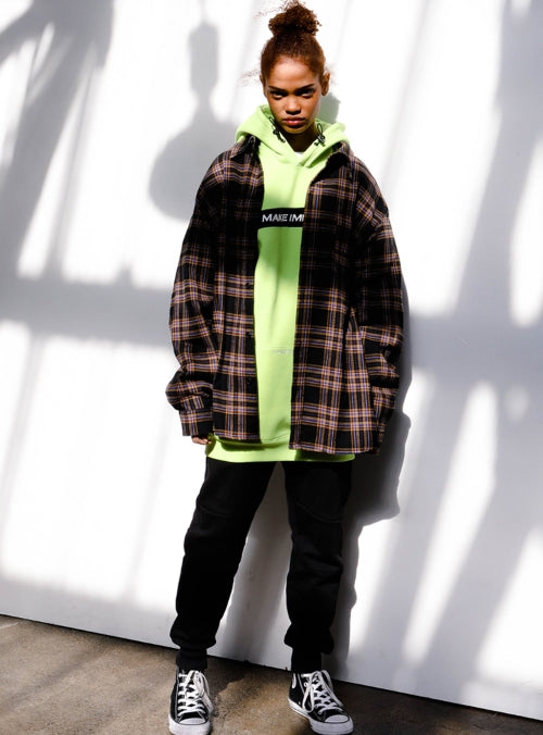 パーステップ(PERSTEP)Extreme Loose fit Shirt 2種(Black,Green) MLS4127