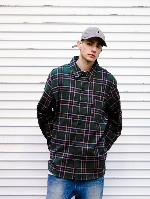 パーステップ(PERSTEP)Extreme Loose fit Shirt 2種(Black,Green) MLS4127