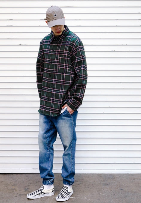 パーステップ(PERSTEP)Extreme Loose fit Shirt 2種(Black,Green) MLS4127