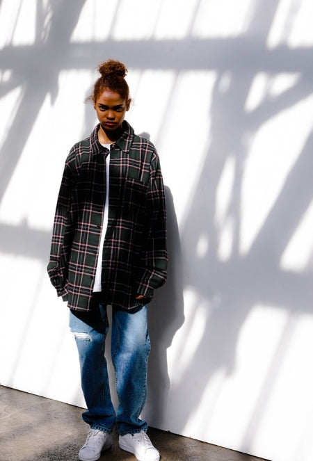 パーステップ(PERSTEP)Extreme Loose fit Shirt 2種(Black,Green) MLS4127