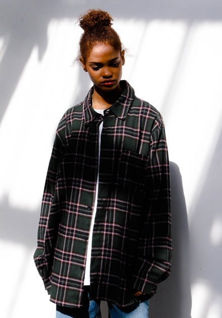 パーステップ(PERSTEP)Extreme Loose fit Shirt 2種(Black,Green) MLS4127