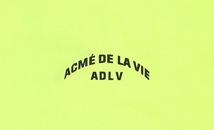 アクメドラビ(acme' de la vie) ADLV NEON BIG LOGO SHORT SLEEVE T-SHIRT YELLOW