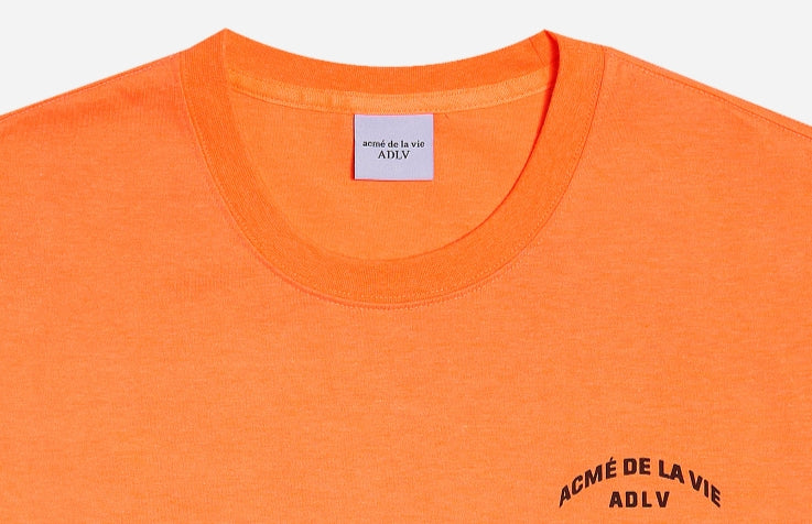 アクメドラビ(acme' de la vie) ADLV NEON BIG LOGO SHORT SLEEVE T-SHIRT ORANGE