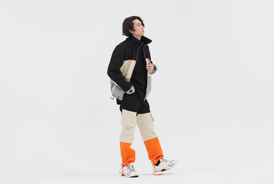 ロマンティッククラウン(ROMANTIC CROWN)  PIPING RACING JACKET_BLACK