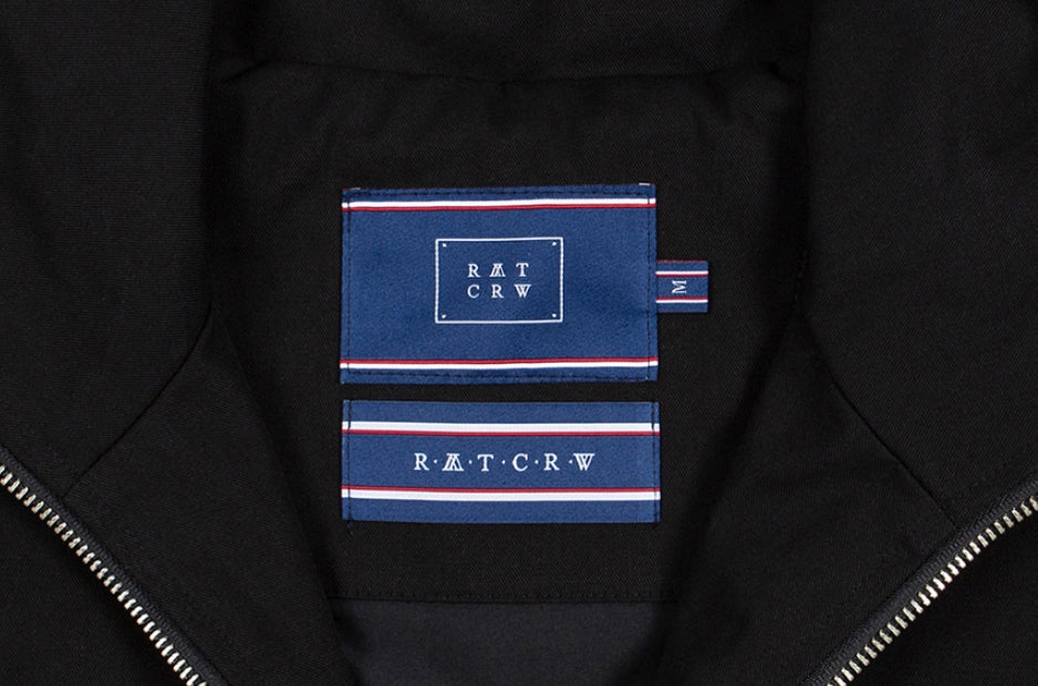 ロマンティッククラウン(ROMANTIC CROWN)  PIPING RACING JACKET_BLACK
