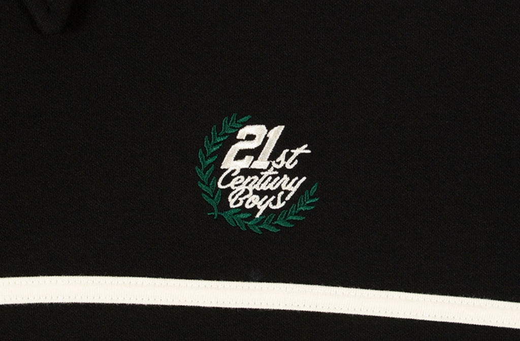 ロマンティッククラウン(ROMANTIC CROWN) 21C BOYS RUGBY SHIRT_BLACK