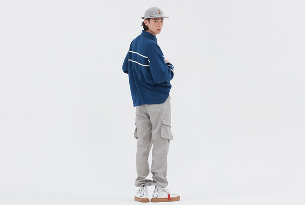 ロマンティッククラウン(ROMANTIC CROWN) 21C BOYS RUGBY SHIRT_BLUE